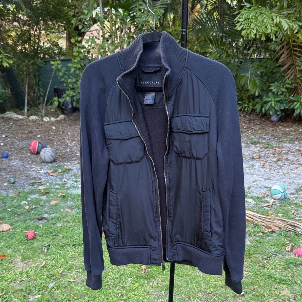 Structure Men's Black Bomber Jacket